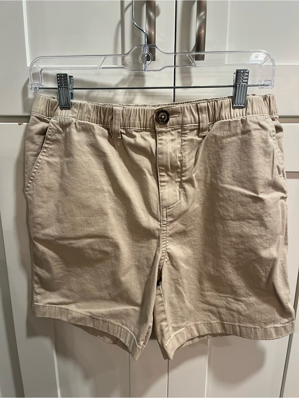 Boys Chubbies Youth Large Casual Elastic-Waist Beige Shorts